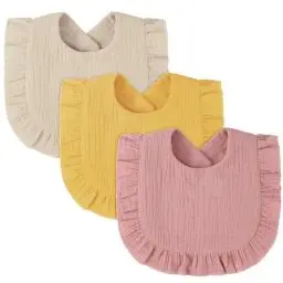 Produktbild: Vicloon Baby Lätzchen,3 Stück Weiche Absorbierende Musselin Halstücher Sabberlätzchen Spucktücher Baby mit Druckknopf für Baby Jungen und Mädchen Kleinkinder