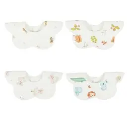 Produktbild: Vicloon Baby Lätzchen,4 Stück Musselin Halstücher, Weiche Absorbierende und wasserdicht Sabberlätzchen Spucktücher Baby mit Druckknopf für Baby Jungen und Mädchen Kleinkinder