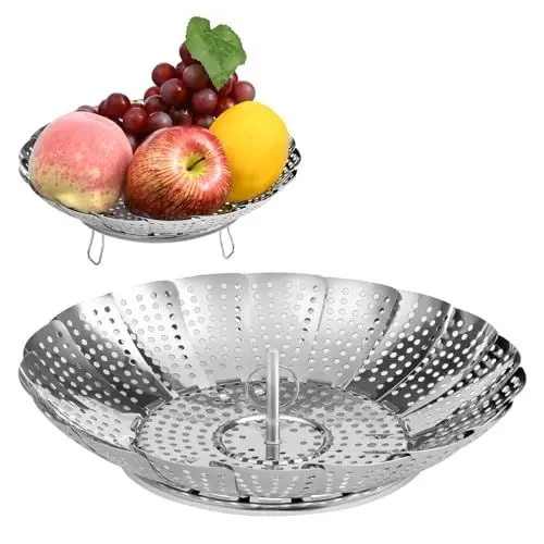 Produktbild: Vicloon Dampfeinsatz für Topf,Einstellbar Dünsteinsatz (16cm-28cm),Edelstahl Dampfgarer, Dampfgarer Einsatz für Topf für Gemüse, Fisch Meeresfrüchte und verschiedenes Kochen