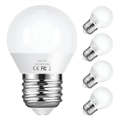 Produktbild: Vicloon E27 LED Lampe G45, 5 Stück G45 Lampe 6W, ersetzt 40W Glühlampen, 3000K Warmweiß, 580 Lumen, Mini Globe Glühbirne G45 Nicht Dimmbar,270° Abstrahlwinkel Energiesparlampe