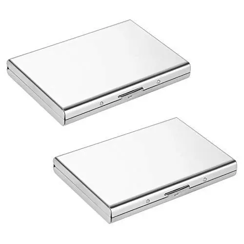 Produktbild: Vicloon Kartenetui Kreditkarten, 2 Stück RFID Blocking Kreditkartenhülle Kreditkarten aus Aluminium, Visitenkarten Etuis 6 Fächer, RFID & NFC Schutz Kreditkartenetui für Damen, Herren