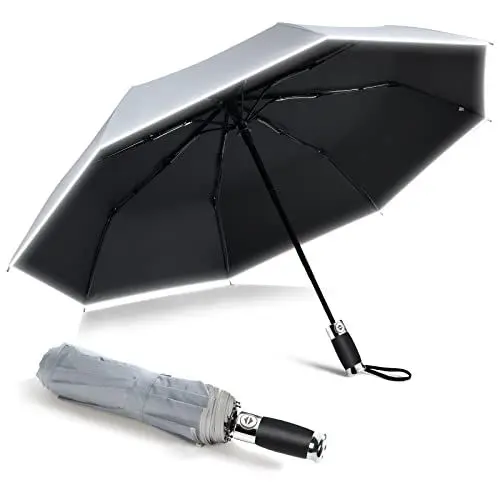 Produktbild: Vicloon Regenschirm Sturmfest, Kompakter Faltbarer Regenschirm, Doppelt Überdachung Belüftet, Golf Stockschirm Automatik Auf, 8 Knochenschirm groß - für Herren und Damen