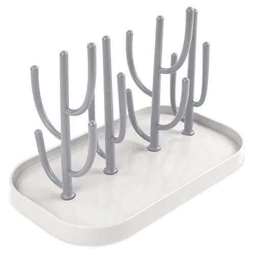 Produktbild: Vicloon Trockenständer Babyflaschen, Trockenständer für Babyflaschen mit Abtropfschale, BPA frei Babyflaschen Zubehör zum Trocknen von Babyflaschensaugern,Bechern und Zubehör(Grau)