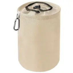 Produktbild: Vicloon Wäscheklammer Beutel Aufhängen, für bis zu 150-200 Wäscheklammern, Großer Wasserdicht Wäscheklammerbeutel mit Zugkordelverschluss für Indoor Outdoor Pegs Organizer Lagerung verwenden -Beige