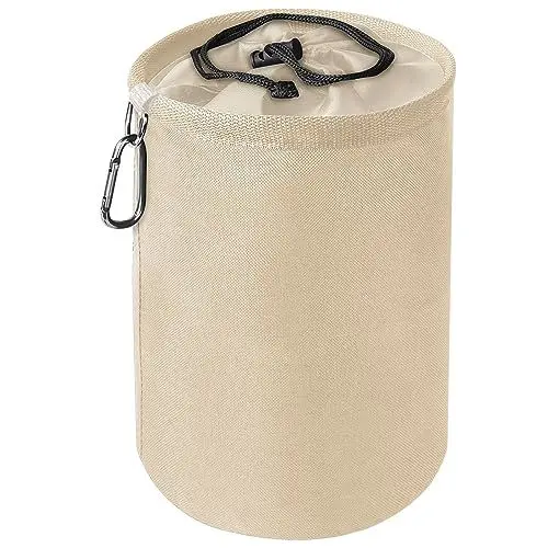 Produktbild: Vicloon Wäscheklammer Beutel Aufhängen, für bis zu 150-200 Wäscheklammern, Großer Wasserdicht Wäscheklammerbeutel mit Zugkordelverschluss für Indoor Outdoor Pegs Organizer Lagerung verwenden -Beige