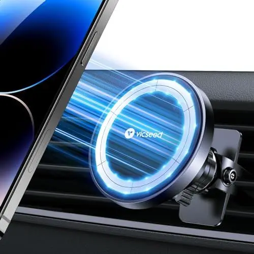 Produktbild: VICSEED Handyhalterung Auto Magnet Lüftung für Magsafe Autohalterung (Starker Magnet mit 20 xN55) Magnetische KFZ Handy Halterung Kompatibel für iPhone 16 15 14 13 12 Pro Max Samsung S24 S23 Ultra usw