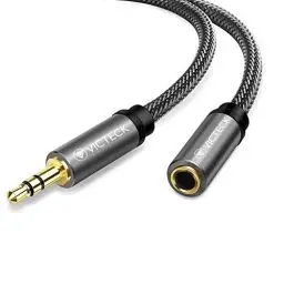 Produktbild: VICTECK Audio Verlängerung, 3 Meter Nylon 3.5mm Stereo Klinken Verlängerungskabel für AUX Eingänge Buchse Vergoldete Kontakte Kompatibel mit Smartphones,Tablets, Beats Kopfhörer und Mehr(Schwarz)