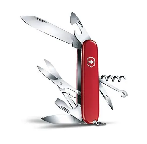 Produktbild: VICTORINOX Schweizer Taschenmesser Climber, 14 Funktionen, Swiss Made, Multitool inkl. Schere, Klinge, Dosenöffner, Korkenzieher, Schraubendreher, Rot