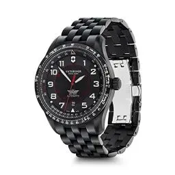 Produktbild: Victorinox Herren-Uhr AirBoss Mechanical, Herren-Armbanduhr, mechanisch, Wasserdicht bis 100 m, Gehäuse-Ø 42 mm, Armband 22 mm, 158 g, Schwarz