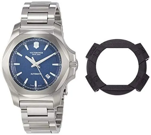Produktbild: Victorinox Herren Armbanduhr I.N.O.X. Mechanical Ø 43 mm, Mechanisch, Wasserdicht bis 200 m, Edelstahl-Armband, Blau/Silber