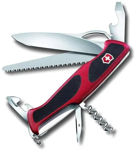 Produktbild: Victorinox Schweizer Taschenmesser Gross, Ranger 79 M, Swiss Army Knife, Multitool, 12 Funktionen, Einhand-Feststellklinge, Schraubendreher