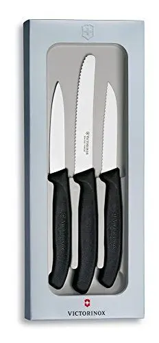 Produktbild: Victorinox Swiss Classic, Profi Gemüsemesser-Set, 3-teilig, gerader Schliff, , Robuster Kunststoffgriff, schwarz