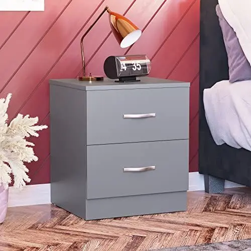 Produktbild: Vida Designs Nachttischkommode, Grau, H 47 x W 40 x D 36 cm Aprox