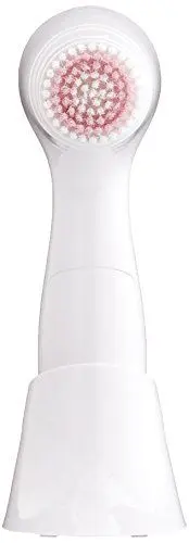 Produktbild: VIDABELLE Gesichtsreinigungsbürste | porentiefe Reinigung mit Ultraschall von Gesicht und Körper | Gesichtspflege | 2 Bürsten enthalten| Gesichtsbürste ist wasserfest | mit Batterie | weiß / rosa