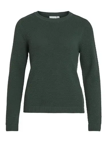 Produktbild: Vila Damen Vidalo O-Neck L/S Knit Top-Noos Strickpullover,Pineneedle,M