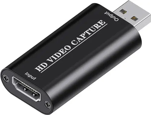 Produktbild: Videoaufnahmekarte Capture Card hdmi USB Adapter,4K HDMI Video Capture Card HDMI zu USB 2.0 für Gaming, Streaming, Kompatibel mit Nintendo Switch, PS3/4, Xbox One