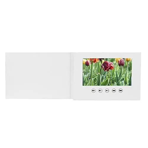 Produktbild: Video-Grußkarte, Digitale Broschüren mit LCD-Bildschirm, Videobuch mit Horizontalem Bildschirm, Wiederaufladbare Videobroschüre für Jubiläum, Weihnachten, Hochzeit (7-Zoll-Lithium-Ionen-Akku 1500mAh)