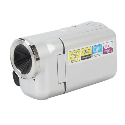 Produktbild: Videokamera, Camcorder mit Unterstützung Erweiterbarer Speicher Digitalkamera 16MP 1080p HD 16x 2,0 Zoll Farbtel -Bildschirm Digitales Video -Recorder Vlogging Camera Zum