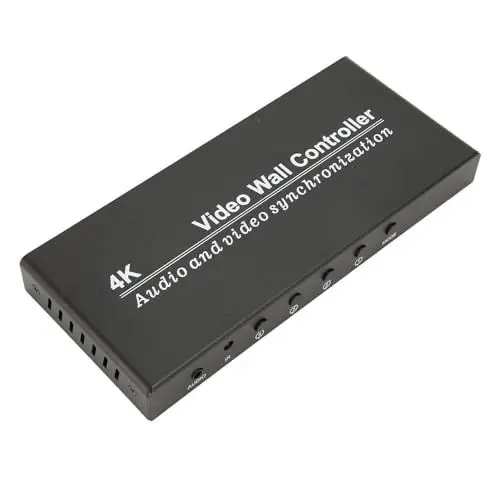 Produktbild: Videowand-Controller 4K 30 Hz Eingang 1 in 4 Ausgang mit Fernbedienung, 9 Modi, HD-Multimedia-Schnittstelle, Ultra HD-Eingang und -Ausgang (EU-Stecker)