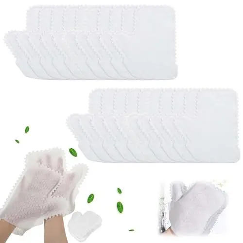Produktbild: VIDSTW 20 Stück Putzhandschuhe Spültücher Handschuhe Wiederverwendbar Putzlappen Haushaltshandschuhe Fischschuppen-Design Küchenlappen Lappen Küche Handschuhe Rags für Küche Wohnzimmer Auto Büro
