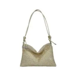 Produktbild: VIDSTW Damen Glitzer Tasche, Abendtasche Damen Hohe Kapazität mit Reißverschluss, Verstellbarer Schultergurt Elegante Tasche Damen, für Abend Prom Hochzeit Party Bankett (Gold)