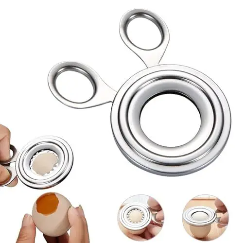 Produktbild: VIDSTW Edelstahl Eieröffner, Eierköpfer, Eier Piekser, Eierschere, Eier öffner, Universal ei öffner, Küchenhandwerk Eierköpfer Eier Cutter, für Gekochte Eier, Weiche Eier, Küchenrestaurants