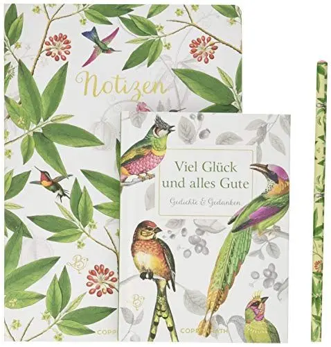 Produktbild: Viel Glück und alles Gute: Lesen - Schreiben - Genießen Buch mit Notizheft und Bleistift Buch mit Notizheft und Bleistift