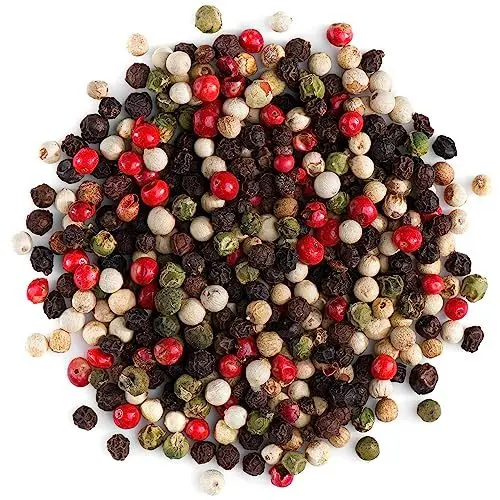 Produktbild: Vier Bunter Pfeffer Ganz Pfeffermühle - 4 Pfefferkörner Mischung Bio Biopfefferkörner Pfferkörner Ganz Pfeffer Für Pfeffermühle Pfeffer Bunt Ganz Pfefferkorn Mischung Pfeffer Für Mühle Bunt