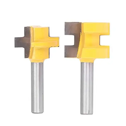 Produktbild: Vierkant-Zahn-Zapfen-Fräser, T-Nut-Bodenfräser Bits Holzbearbeitungsfräser 1‑1/8 Zoll Durchmesser Zum Schneiden von Sperrholz, Holz