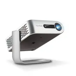 Produktbild: Viewsonic M1+ Portabler LED Beamer (WVGA, 300 Lumen, integrierter Akku, HDMI, USB, USB-C, WLAN Konnektivität, Bluetooth, SD-Kartenleser, 3 Watt Lautsprecher) silber
