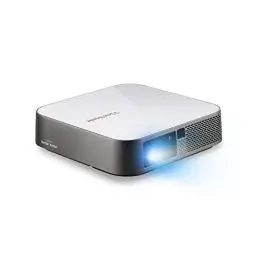 Produktbild: Viewsonic M2E Portabler LED Beamer (Full-HD, 1.000 Lumen, Rec. 709, HDMI, USB, USB-C, WLAN Konnektivität, Bluetooth, SD-Kartenleser, 2X 3 Watt Lautsprecher) Weiß-Silber