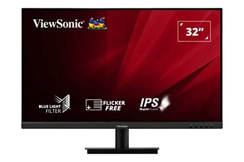 Produktbild: Viewsonic VA3209-2K-MHD 80 cm (32 Zoll) Büro Monitor (QHD, IPS, HDMI, DisplayPort, VGA, Eye-Care, Eco-Mode) Schwarz