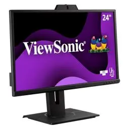 Produktbild: Viewsonic VG2440V 60,5 cm (24 Zoll) Büro Monitor (Full-HD, IPS-Panel, HDMI, DP, USB 3.2 Hub, Webcam mit Mikrofon, Höhenverstellbar, Lautsprecher, Eye-Care, 4 Jahre Austauschservice) Schwarz