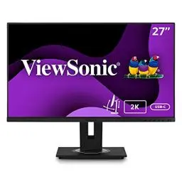 Produktbild: Viewsonic VG2755-2K 68,6 cm (27 Zoll) Büro Monitor (WQHD, IPS-Panel, HDMI, DP, USB 3.0 Hub, USB C, Höhenverstellbar, Lautsprecher, Eye-Care, 4 Jahre Austauschservice) Schwarz