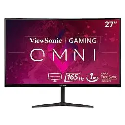 Produktbild: Viewsonic VX2718-2KPC-MHD 68,6 cm (27 Zoll) Curved Gaming Monitor (WQHD, Adaptive Sync, 1 ms, 165 Hz, HDMI, DP, geringer Input Lag, Lautsprecher) Schwarz - PS5/Xbox Konsole ready