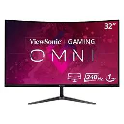 Produktbild: Viewsonic VX3219-PC-MHD 80 cm (32 Zoll) Curved Gaming Monitor (Full-HD, Adaptive Sync, 1 ms, 240 Hz, HDMI, DP, geringer Input Lag, Lautsprecher) Schwarz