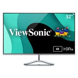 Produktbild: Viewsonic VX3276-4K-MHD 80 cm (32 Zoll) Büro Monitor (4K UHD, HDR, HDMI, DP, mDP, Eye-Care, Eco-Mode, Lautsprecher, 3 Jahre Austauschservice) Silber-Schwarz