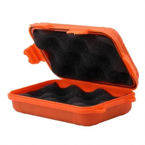 Produktbild: VIFER Wasserdichte Box Aufbewahrungsbox Outdoor Stoßfester und Druckfester Wasserdichter Versiegelter Survival Aufbewahrungskoffer für Wanderungen Camping Reisen (S-Orange)