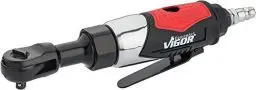 Produktbild: ViGOR Luft-Ratsche V5674 I Druckluft-Werkzeug mit 35,2 Nm Drehmoment, Abtrieb: Vierkant 6,3 mm, 240 Umdrehungen/ min., vibrationsarm mit Umschaltfunktion und kälteisolierendem Handgriff