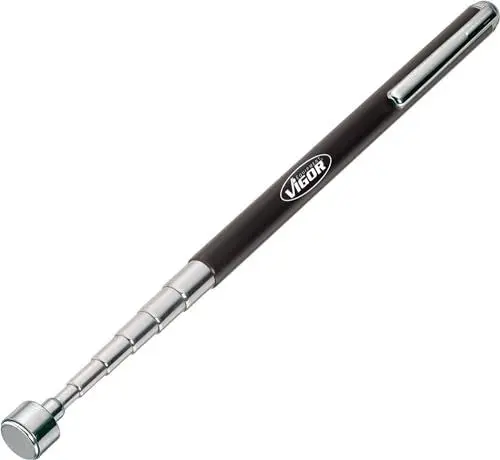 Produktbild: ViGOR V1741 Magnetheber I ausziehbar, Magnethebekraft bis zu 1600 g, inklusive Taschen-Clip I Teleskop-Magnetstab für die Aufnahme von eisenhaltigen Teilen an unzugänglichen Stellen