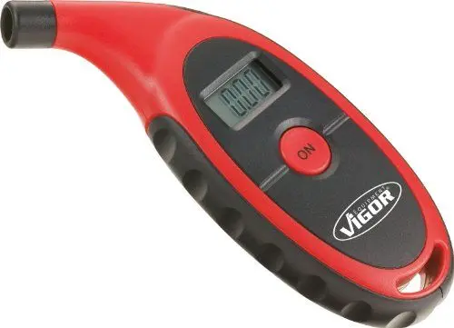 Produktbild: Vigor Reifendrucktester V1423 mit digitaler Anzeige (Messbereich: 0,15-7 bar, für Auto-, Motorrad- und Fahrradreifen)
