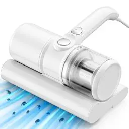 Produktbild: Vihoom Matratzenreiniger Milbensauger mit UV-Licht & HEPA Dauerstaubbehälter Milbenstaubsauger, 300W Milbenstaubsauger für Sofa/Matratze/Textil (MEHRWEG),Weiß
