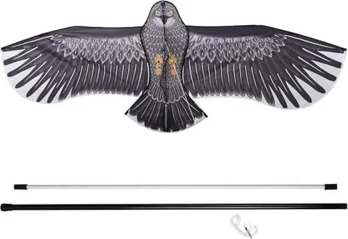 Produktbild: VIIRKUJA Fliegende Vogelscheuche Flugdrachen - Als Taubenabwehr, Taubenschreck und Krähenabschreckung- Pflanzen, Hof & Garten Schutz vor Vögeln, Eichhörnchen, Schädlingen oder Nagetieren