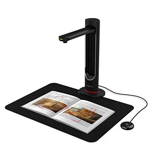 Produktbild: Buchscanner A3 Viisan K21 – 21MP Dokumentenscanner mit OCR Mehrsprachig, Auto Kurvenglättung & Seitenteilung, LED-Licht, PDF/Word/MP3 Ausgabe, Windows & Mac
