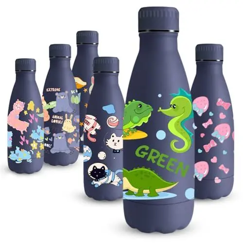 Produktbild: Vikaster Thermoskanne, 350ml Baby Thermosflasche, BPA-frei Trinkflasche, Edelstahl Trinkflasche “milkyBottle” - Perfekt für Kinder, Auslaufsicher, Kohlensäure geeignet für Schule, Camping, Outdoor