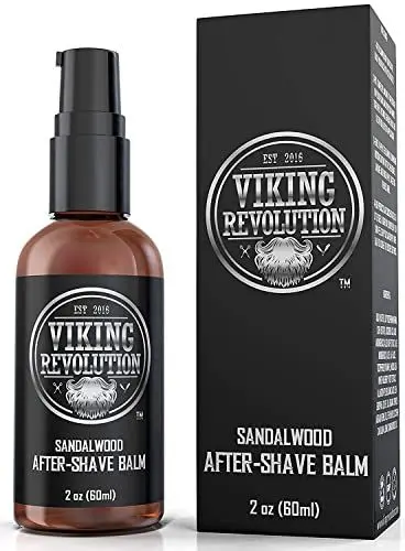 Produktbild: Viking Revolution Luxuriöser Premium After Shave Balsam für Männer - Beruhigt & Spendet dem Gesicht - Kein Rasurbrand für ein Seidenweiches Ergebnis - Sandelholz