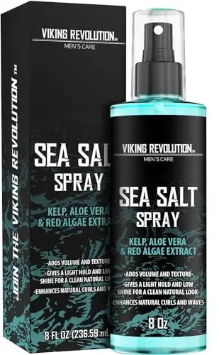 Produktbild: Viking Revolution Sea Salt Spray Hair Men - Meersalzspray für Männer - Salzspray mit Kelp, Aloe Vera & Rotalgenextrakt - Haarspray Männer für mehr Volumen - 260 ml - Herren Geschenke