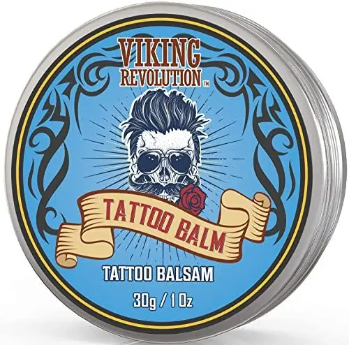 Produktbild: Viking Revolution Tattoo Creme Frisches Tattoo für Vor, Während & Nach der Tätowierung - Natürliche Tattoo Pflege - Feuchtigkeitsspendende Lotion zur Unterstützung der Hautheilung 30g