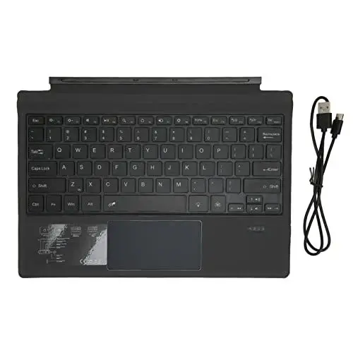 Produktbild: Vikye Kabellose Tastatur für Pro, Ultraflache Tastatur mit Touchpad, 7-farbige LED-Hintergrundbeleuchtung, Bluetooth-Tastatur für Pro3 4 Pro5 Pro6 Pro7