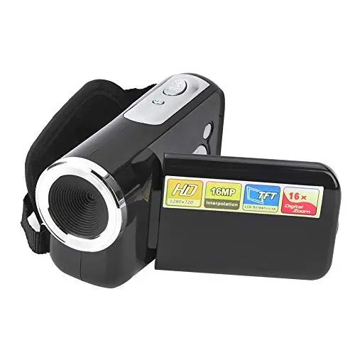 Produktbild: Vikye Kinder-Camcorder, 16X HD-Digitalvideokamera mit TFT-LCD-Bildschirm, Tragbarer Kinder-Videocamcorder, Geeignet (Schwarz)
